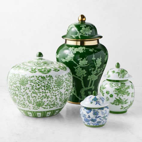 Green Ginger Jar, Cherry Blossom Chinese Decor Asian Interior, Chinoiserie Interior Design, Lawyer Desk, Ginger Jars Decor, Ginger Jar Decor, Chinoiserie Interior, Jars Decor, Green Chinoiserie, Asian Inspired Decor