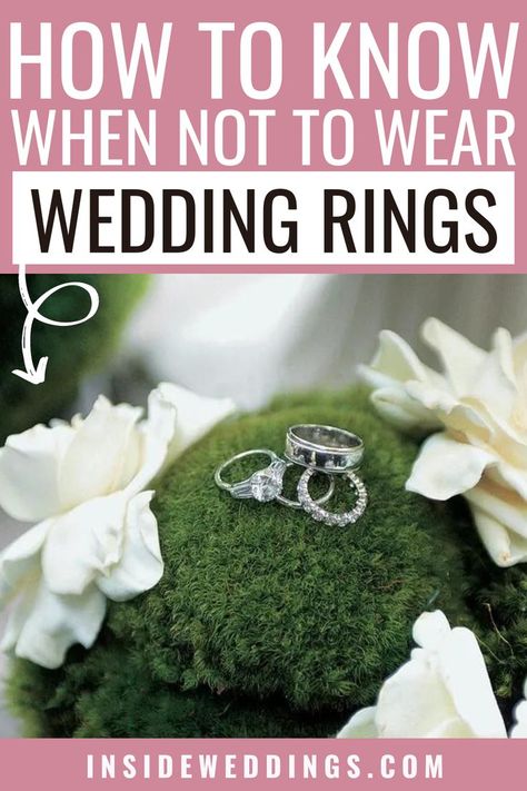 Many newly engaged women find themselves never wanting to take off their rings; however, as much as you love your band, there are some situations where it is important that you do take off your ring. Wear Rings, Get Engaged, How To Wear Rings, Newly Engaged, Everlasting Love, 2 Set, Love Your, How To Know, Wedding Rings Engagement