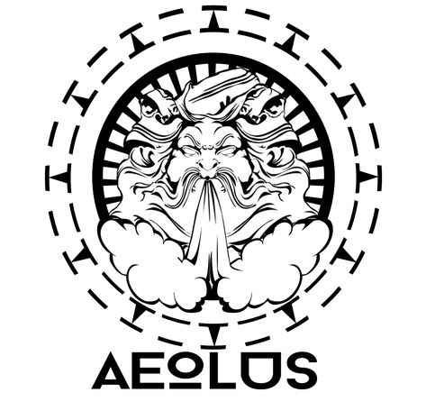 Aeolus, the Greek god of wind. God Of Wind, Wind Logo, Cloud Giant, Wind Tattoo, Tatoo Inspiration, Greek Pantheon, Wind Art, Greek Gods And Goddesses, Native Art