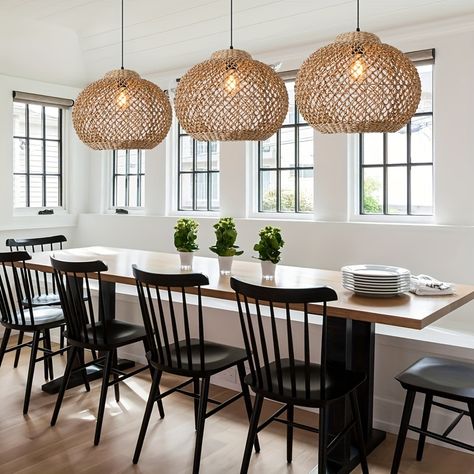 Faster shipping. Better service Island Pendant Lights Kitchen, Pendant Lights Kitchen, Wicker Pendant Light, English Cottage Decor, Rattan Chandelier, Lights Kitchen, House Redesign, Hudson Homes, Island Pendant Lights