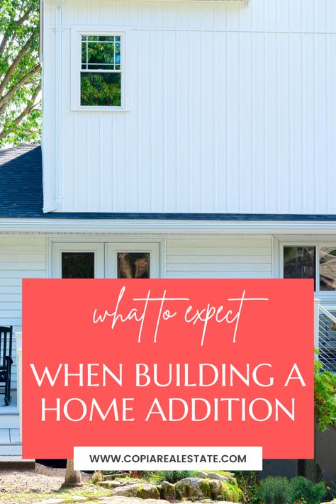 Have you outgrown your home and are ready to add on? Home additions are among the most requested projects that we see and are one of the biggest investments you can make. It adds both financial and aesthetic value, not to mention extra space for you and your family. But before you dive into a home addition project, there are many things to consider. In this post we share what to expect when building a home addition. Adding Addition To Side Of House, Home Addition Exterior, Home Extension Ideas Room Additions, House Additions Ideas, Home Additions Back Of House, Small Home Additions, Home Addition Ideas, Two Story Addition, Small House Extensions