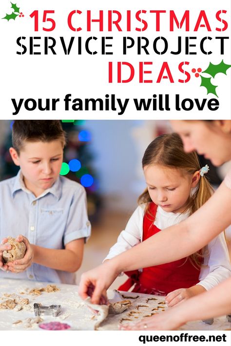 Holiday Community Service Ideas, Christmas Service Projects For Kids, Holiday Volunteer Ideas, Christmas Charity Ideas, Holiday Service Projects, Christmas Service Projects, Family Service Ideas, Christmas Devotionals, Service Project Ideas