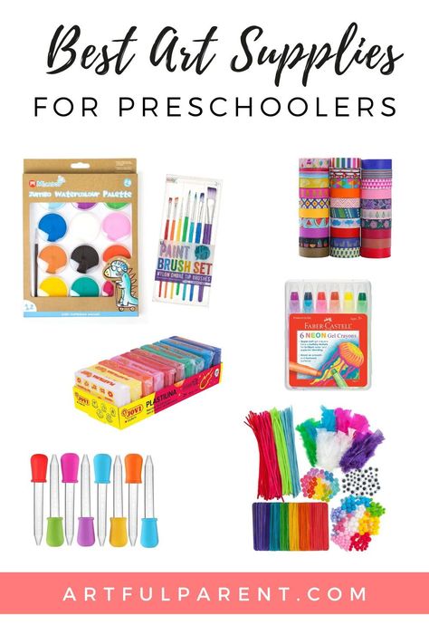 The BEST art supplies for preschoolers plus The Artful Parent’s favorite art tools and craft materials to get started creating at home! art supplies for kids | art supplies for children | toddler art | preschool art #preschoolartsupplies #kidsart Amazon Art Supplies, Preschool Art Lessons, Art Supplies For Kids, Artful Parent, Best Art Supplies, Budget Art, Art Preschool, Kindergarten Art Projects, Easy Art For Kids