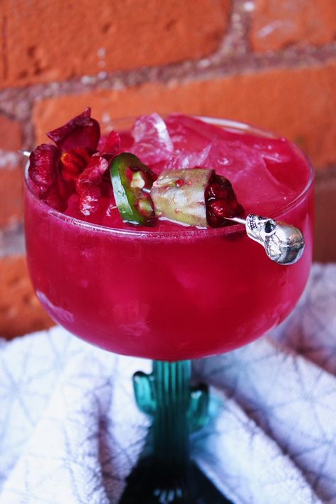 Sweet Margarita Recipe, Prickly Pear Juice, Pear Margarita, Cheers To Friday, Prickly Pear Margarita, Mezcal Margarita, Jalapeno Margarita, Three Day Weekend, Spicy Margarita