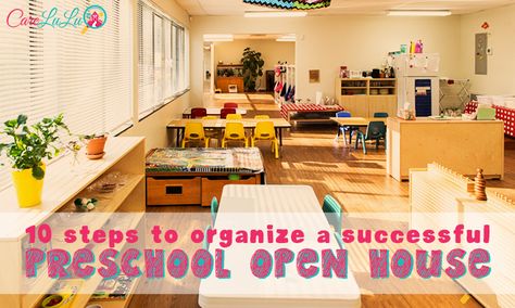 Preschool Enrollment Ideas Open House, Daycare Open House, Open House Preschool, Preschool Open House, Opening A Daycare, School Marketing, Home Day Care, Childcare Business, Daycare Center