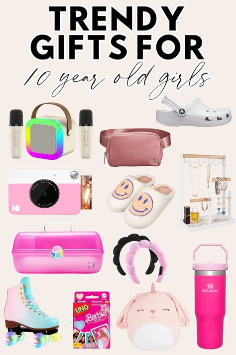 Celebrate their unique style with our trendy gift guide for 10-year-old girls! Explore a diverse range of gifts that combine fun, fashion, and imagination for the perfect present. Christmas Gifts For Girls 9-10, Christmas Gifts For 10 Year Girl, Gift Ideas For 10 Year Girl, Toys For 10 Year Girl, Gifts For 9 Year Girl, Gifts For 10 Year Girl, Casual Short Hairstyles, 2024 Holidays, Girl Gift Ideas