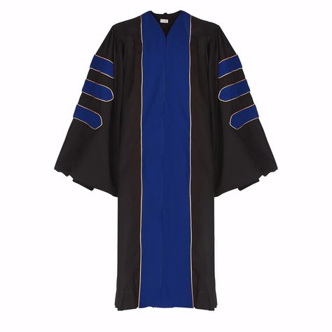 PRICES MAY VARY. Material: High Quality 100% Academic Apparel Plain Matte Fabric with Soft PHD Velvet Band. Durable and Heavy-Duty Material. and It is Finest Workmanship.This Doctoral Gowns Delivers Top-Notch Quality and Comfort at A Very Fair Price. Design: A Hidden Color Matching Zipper in Front of The Doctoral Robe;Gold Piping and Fluting Across the Shoulder & Back;Three Velvet Bars on Each Cuff Sleeve. The Velvet Front Panels and Sleeve Bars are Beautiful, and Stitched On with Gold Piping No Doctoral Regalia, Academic Hood, Doctoral Gown, Doctoral Graduation, Graduation Regalia, Academic Gown, Academic Regalia, Graduation Gown, Matte Fabric