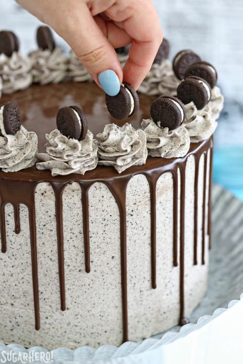 Sleepover Cakes, Cream Cake Filling, Epic Cookies, Oreo Torte, Chocolate Oreo Cake, Cafe Cake, Cake Filling Recipes, Cookies And Cream Cake, Cake Filling