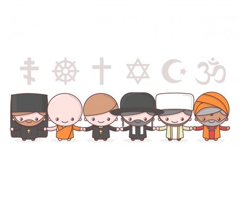 Unity In Diversity Essay, Unity Drawing, African Traditional Religions, Muslim Religion, Unity In Diversity, Spiritual Symbols, World Religions, Preschool Art, Sociology