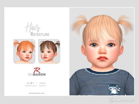 remaron's Halle Hair Retexture Infant Mesh Needed Male Infant Cc Sims 4, Sims 4 Infant Cc Alpha Hair, Infant Hair Cc, Halle Hair, Hair Ts4, Sims Love, Infant Hair, Sims Baby, Cc Hair