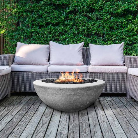 New Today -  20 Sam’s Club Products That are Majorly On Sale This Month metrogaragedoor.com Propane Fire Bowl, Fire Pit With Rocks, Fire Pit Bowl, Concrete Fire Pits, Gas Fire, Fire Features, Backyard Fire, Outdoor Material, Fire Bowls