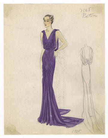 Vintage Fashion Sketches, Fashion Illustration Vintage, 1930s Dress, 30s Fashion, Paris Mode, Illustration Fashion Design, Costume Institute, 1930s Fashion, Fashion Design Sketches