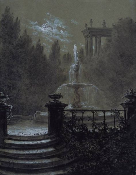 Carl Gustav Carus, Dark Paintings, Moonlight Painting, Dark Romantic, Art Prints Online, Old Paintings, Ethereal Art, Classical Art, Salvador Dali