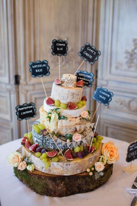 Wedding Cheese, Cheese Tower, Cheesecake Wedding Cake, Wedding Cheesecake, Cheese Wedding Cake, Cake Tower, Wedding Cake Alternatives, Charcuterie Inspiration, Surprise Wedding