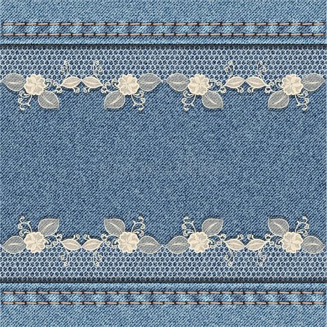 Denim Background, Denim Texture, Borders And Frames, Digital Print Fabric, Decoupage Paper, Floral Background, Vector Background, Paper Background, Vintage Paper