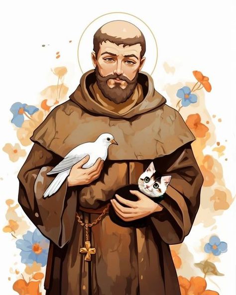 Saint Francis Of Assisi Art, St. Francis, Francis Assisi, St Francisco, St Francis Assisi, Sacred Heart Art, Saint Francis Of Assisi, Catholic Wallpaper, St Francis Of Assisi