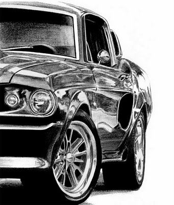 Pencil Art "this brings back some of the good old days" Car Drawing Pencil, Drawing Methods, Shelby Gt 500, Shelby Mustang, Cool Car Drawings, White Drawing, Abandoned Cars, Car Sketch, Random Art