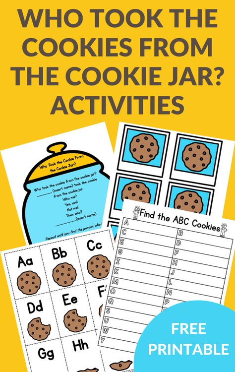 Who Took the Cookie From the Cookie Jar Activities Jar Worksheet, Jar Activities, Abc Cookies, Alphabet Recognition, Cookies Theme, Name Activities, Alphabet Activities Preschool, Black Color Hairstyles, Color Hairstyles