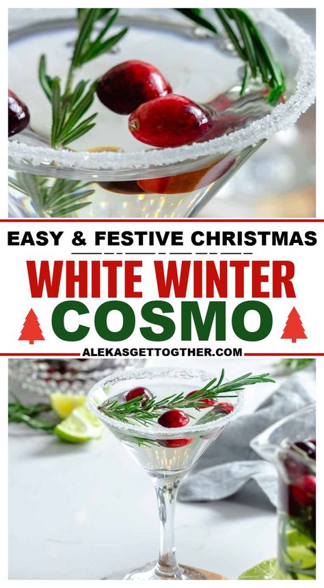 White Cranberry Christmas Cocktail, White Christmas Drinks For Adults, Winter White Cosmo Bonefish, White Christmas Alcoholic Drink, Light Christmas Drinks For Adults, White Christmas Cosmopolitan, Bonefish Winter White Cosmo, Winter White Cosmopolitan, Holiday Cosmopolitan Drink