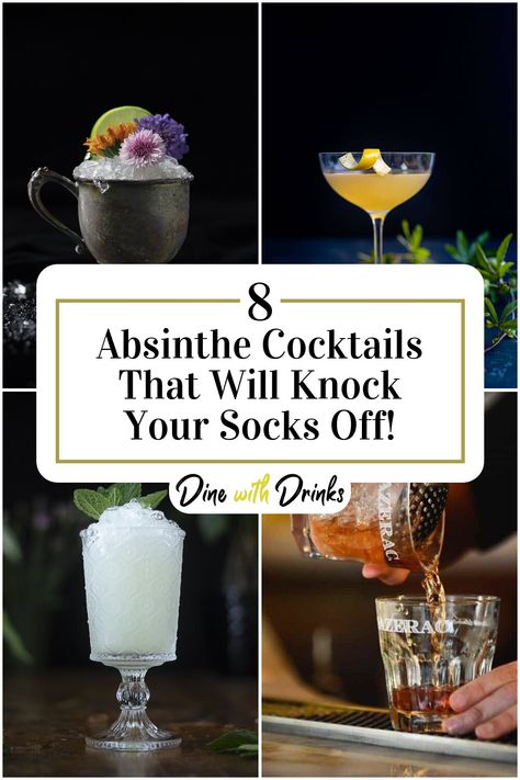 Collage of 4 absinthe cocktails. Absinthe Drinks Recipes, Cocktails With Absinthe, Absinthe Cocktail Recipes, Absinthe Recipe, Hibiscus Cocktail, Absinthe Cocktail, Liquid Therapy, The Green Fairy, Cocktail Experience