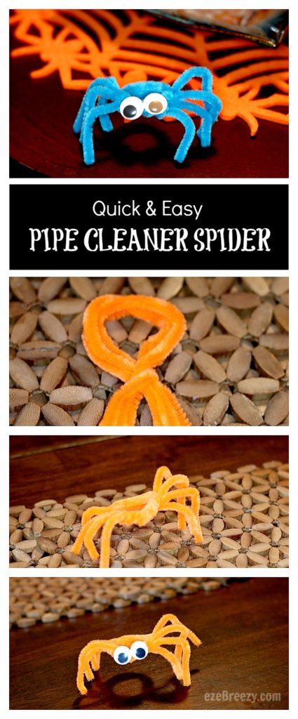 Holiday Crafts Preschool, Pipe Cleaner Spider, Spider Craft, Chenille Crafts, Spider Crafts, Arts And Crafts For Teens, Halloween Crafts For Toddlers, Halloween Arts And Crafts, Classroom Art Projects