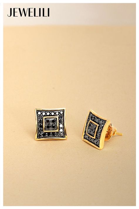 Upgrade your style game with these sleek black diamond stud earrings for men. The perfect accessory to add a touch of sophistication to any outfit. Shop now on Amazon. Mens Earrings, Black Diamond Earrings Studs, Black Diamond Studs, Stud Earrings For Men, Earrings For Men, Cubic Zirconia Necklace, Outfit Shop, Gold Stud Earrings, Black Diamonds