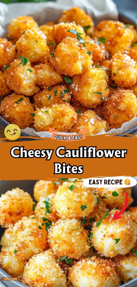 Cheesy Cauliflower Bites Cheesy Califlower Casseroles Keto, Creative Veggie Recipes, Cheesy Cauliflower Bites Low Carb, Crispy Parmesan Cauliflower Bites, Cauliflower Rice Ideas, Cauliflower Cheese Bites, Cauliflower Side Dish Recipes Healthy, Crispy Cauliflower Bites Baked, Cauliflower Appetizers Easy