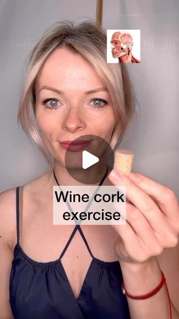 Yulia Diumea on Instagram: "🔥Nasolabials folds, marionette lines, jowls…all this caused by tension in this muscle!!! 👉Wine cork exercise! Chewing muscles release!!! Most important muscles in our face!!! 24/7 tensed.Any time try to relax it.  👉Repeat this easy movement  with cork every time when you remember and you chewing muscles will thank you!If you feel any pain, please don’t do left and right movements!  👉Not medical advice! ⬇️ 🔥Next week I will launch a course against Nasolabial folds and marionette lines!!! And there will be a huge module for Chewing muscles!!!  👉Stay tuned!!!!! ❤ I appreciate any you feedback and comments! ❤️You encourage me to create more content!   #corkexercise #TMJ #chewingmuscles #faceexercises #faceposture #facetaping #faceexpert #selfcare #beautysecret Facial Tape For Wrinkles, Jowl Exercises, Jaw Exercises, Face Massage Techniques, Marionette Lines, Natural Face Lift, Face Tightening, Face Yoga Exercises, Face Yoga Facial Exercises