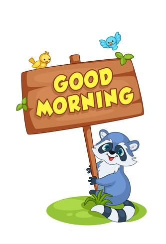 Raccoon Cartoon, Six Pack Diet, Good Morning Cartoon, New Good Night Images, Good Morning Msg, Morning Board, Good Morning Funny Pictures, Beautiful Morning Quotes, Cute Good Morning Images