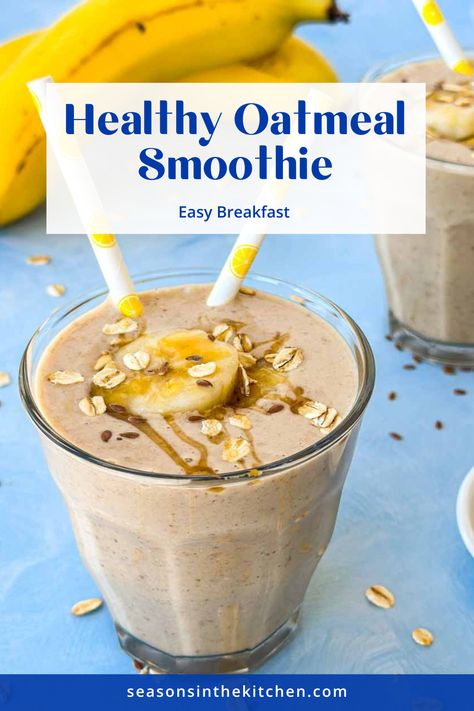 Energize your day with our Healthy Oatmeal Smoothie! A burst of oatmeal goodness and vibrant flavors in every sip, this smoothie will make you feel invigorated. Enjoy this wholesome treat together, savoring every delicious moment, sip by sip. Apple Oatmeal Smoothie, Oatmeal Shake Recipes, Oat Smoothie Recipes, Oats Banana Peanut Butter, Oatmeal Healthy Recipes, Oatmeal Smoothies Healthy, Oatmeal Shake, Oats Smoothie Recipes, Sweet Potato Smoothie