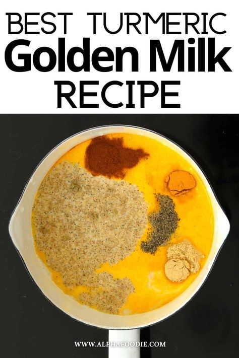 Tumeric Tea Recipe Golden Milk Benefits, Vegan Golden Milk Recipe, Turmeric Coconut Milk, Gold Milk Recipes, Sleepy Time Milk, Golden Milk Recipe Turmeric Benefits Of, Easy Golden Milk Recipe, Diy Golden Milk Powder Recipe, Chai Seed Morning Drink