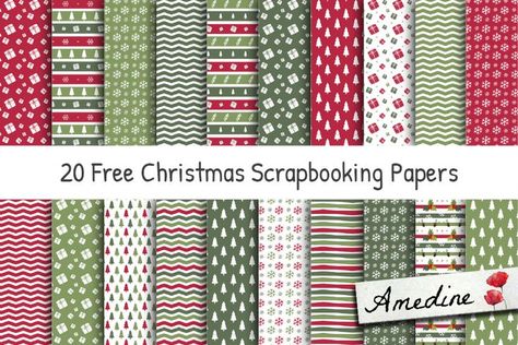 Christmas Scrapbook Paper Crafts Free Printable, Christmas Scrapbook Printables, Christmas Scrapbook Paper Printable, Free Christmas Paper Printables, Free Scrapbook Paper Download, Free Digital Christmas Paper, Free Christmas Patterns Printables, Free Christmas Digital Paper, Free Digital Paper Printable