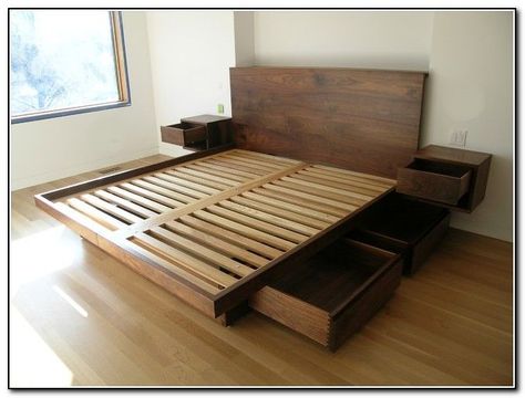 Platform Bed: Add This Lovely Furniture To Your Home Luxury 15+ best ideas about King Size Platform Bed on Pinterest | King king size platform bed Platform Bed Diy, Bedframe Diy, Queen Bed Frame Diy, Platform Bed Plans, King Platform Bed Frame, Letto King Size, Bed Frame Plans, Platform Bed With Drawers, King Size Platform Bed