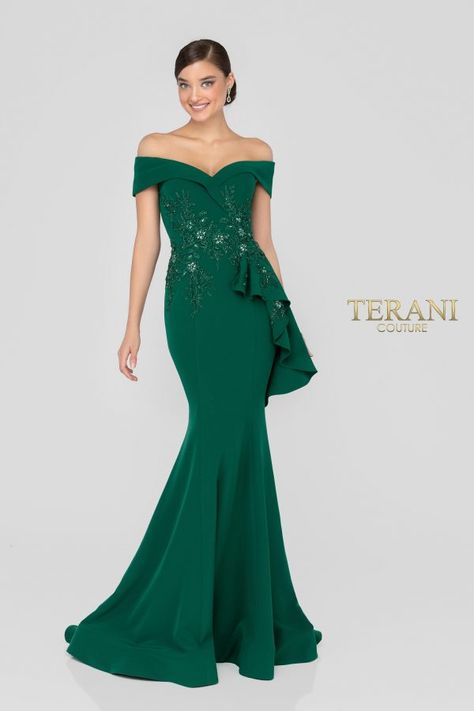 1911M9339_FRONT Mnm Couture, Mother Of The Groom Dress, Mother Of The Bride Dresses Long, Terani Couture, Mother Of The Groom Dresses, Mother Of Groom Dresses, Embellished Gown, Mother Of Groom, Mermaid Skirt