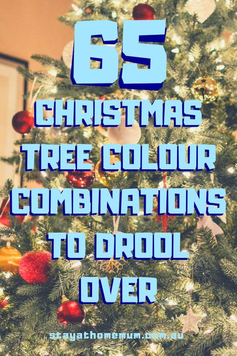 Colorful Christmas Tree Ideas, Colored Light Christmas Tree Ideas, Christmas Tree With Coloured Lights, Crismas Tree, Christmas Color Schemes, Christmas Tree Colour Scheme, Silver Christmas Tree Decorations, Tree Colour, Old Fashion Christmas Tree