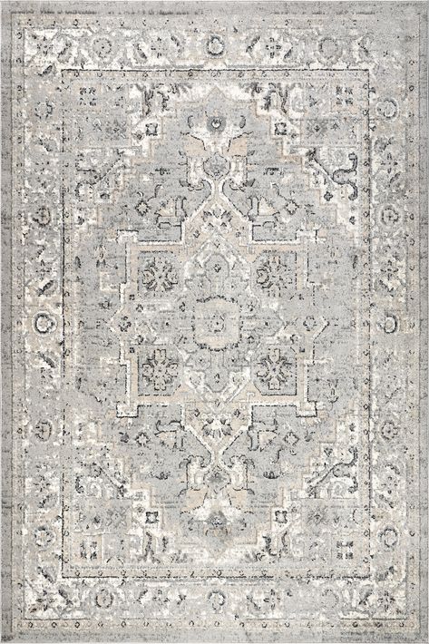 Light grey area rug