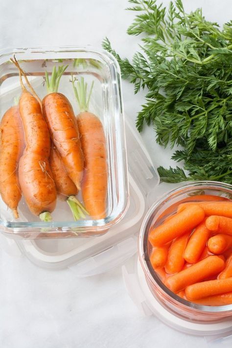 The Best Way to Keep Carrots Crisp and Fresh — Tips from The Kitchn Carrot Storage, How To Store Carrots, Sunday Meal Prep, Cooks Illustrated, Baby Carrots, Food Store, Fruits And Veggies, Fruits And Vegetables, Food Hacks