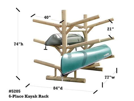 6 Place Kayak Rack | Double Sided Kayak & Canoe Storage System Sup Storage, Kayak Rack Diy, Diy Kayak Storage, Kayak Holder, Canoe Storage, Canoe Rack, Surfboard Stand, Kayak Stand, Kayak Storage Rack