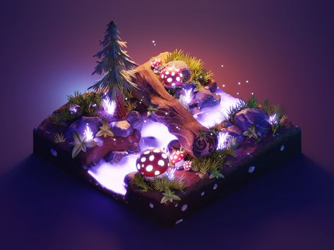 Glowing Forest, 3d Floor Plan, Texture Download, Forest Cabin, 3d Floor, 3d Video, Game Concept Art, 3d Modelling, Forest Design