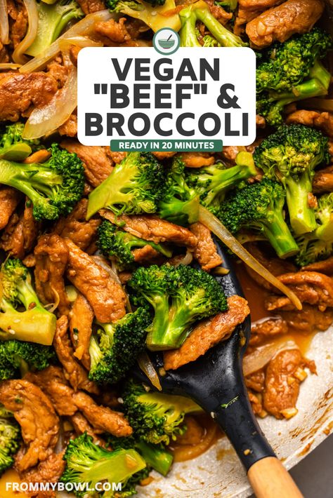 Vegan Beef And Broccoli, Soy Curls Recipes, Basic Cooking, Beef Broccoli, Soy Curls, Vegan Beef, Better Than Takeout, Takeout Food, Easy Vegan Dinner