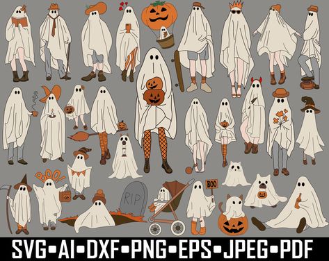 Halloween Ghost Family, Spooky Season Svg, Ghost Family, Gift Tags Birthday, Sheet Ghost, Halloween Family, Family Drawing, Family Painting, Tassen Design