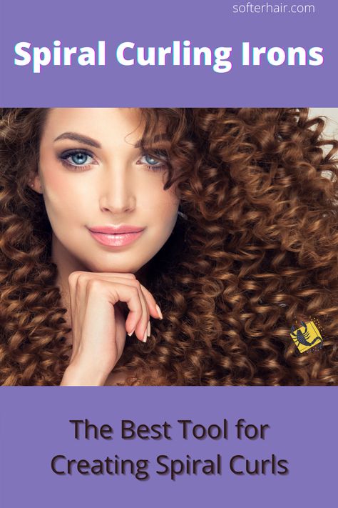 Spiral Curls With Curling Iron, How To Make Spiral Curls, How To Spiral Curl Hair, How To Get Spiral Curls, Spiral Curls Short Hair, Spiral Curls For Medium Hair, Spiral Curls For Long Hair, Best Way To Curl Hair, Spiral Curling Iron