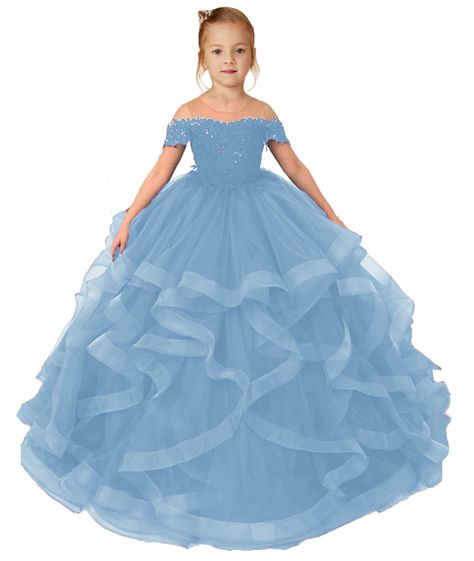 Princess Dresses Kids Ball Gowns, Princess Dresses Kids, Kids Pageant Dresses, Flower Girls Dress, Long Flower Girl Dresses, Princess Dress Kids, First Communion Dress, Girls Pageant Dresses, Kids Gown