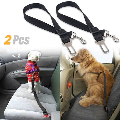 Buy TSV 2 Pcs Adjustable Pet Dog Cat Car Seat Belt Safety Leads Vehicle Seatbelt Harness, Made from Nylon Fabric, Black at Walmart.com Dog Car Seat Belt, Dogs Photos, Photos Animals, Dog Seat Belt, Dog Seat, Dogs Lover, Pet Car Seat, Dog Car Seats, Dog Safety