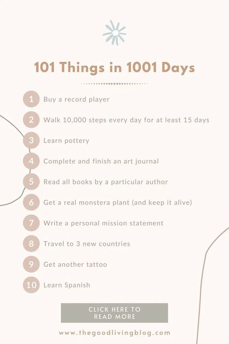 Single Bucket List, 101 Things To Do In 2023, 101 In 1001 Ideas, 101 Things In 1001 Days, 2024 Bucket List, Yearly Bucket List, 2023 Hobbies, Simplified Life, Motivational Things