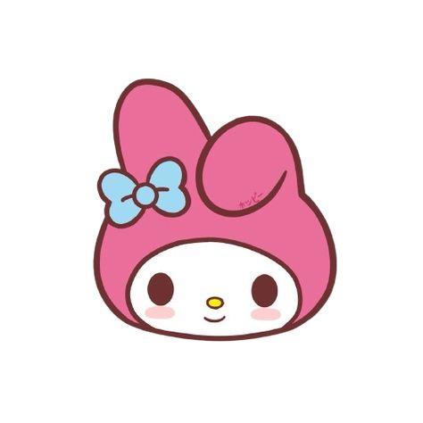 my melody Chibi My Melody, Easy My Melody Drawing, Sanrio Icons My Melody, Sanrio Stickers My Melody, My Melody Pumpkin Painting, My Melody Drawing Easy, Mymelody Drawing, My Melody Stickers Printable, Sanrio My Melody Icon