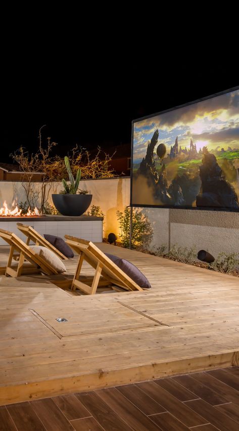 41+ Backyard Movie Theater Ideas ( COOL & COZY ) - Outdoor Theaters Outdoor Theater Ideas, Movie Theater Ideas, Backyard Movie Theater, Backyard Movie Theaters, Contemporary Backyard, Outdoor Movie Theater, Outdoor Cinema, Backyard Movie, Cozy Backyard