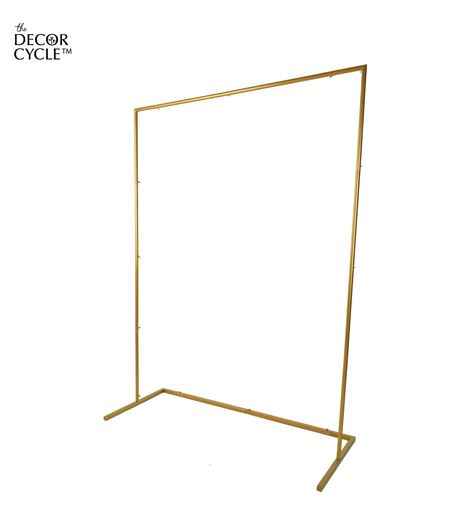 Gold Metal Stand/easel to create your own backdrop and decorate for your special occasion. This metal stand is foldable and reusable. You can make new designs everytime on stand. The size of the stand is 7 Feet height * 5 Feet width / 213 cms * 152 cms. Order on : instagram @thedecorcycle Diy Backdrop, Metal Stand, New Designs, Your Special, Gold Metal, Special Occasion, To Create, Create Your, Create Your Own