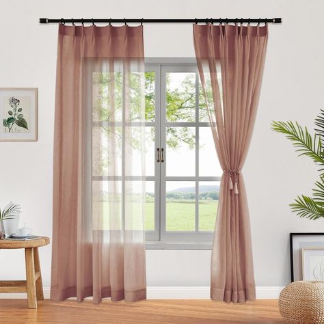 Fcosie Semi Sheer Linen Curtains Stripe Texture W70 x L96 (1 Panel) / Rose Tan Pinch Pleated Drapes/Transparent Burlap Linen Textured Light Filtering Curtains Window Treatments for Dining Room : Amazon.ca: Home Window Treatments For Dining Room, Pinch Pleated Drapes, Light Filtering Curtains, Room Amazon, Pinch Pleat Drape, Spatial Awareness, Sheer Linen Curtains, Pleated Drapes, Curtains Window