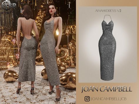 Sims Party, Dresses Sims 4, Long Sparkly Dresses, Sims 4 Tattoos, Dior Clothing, Beaded Party Dress, Sims 4 Game Mods, Vintage Formal Dresses, Tumblr Sims 4